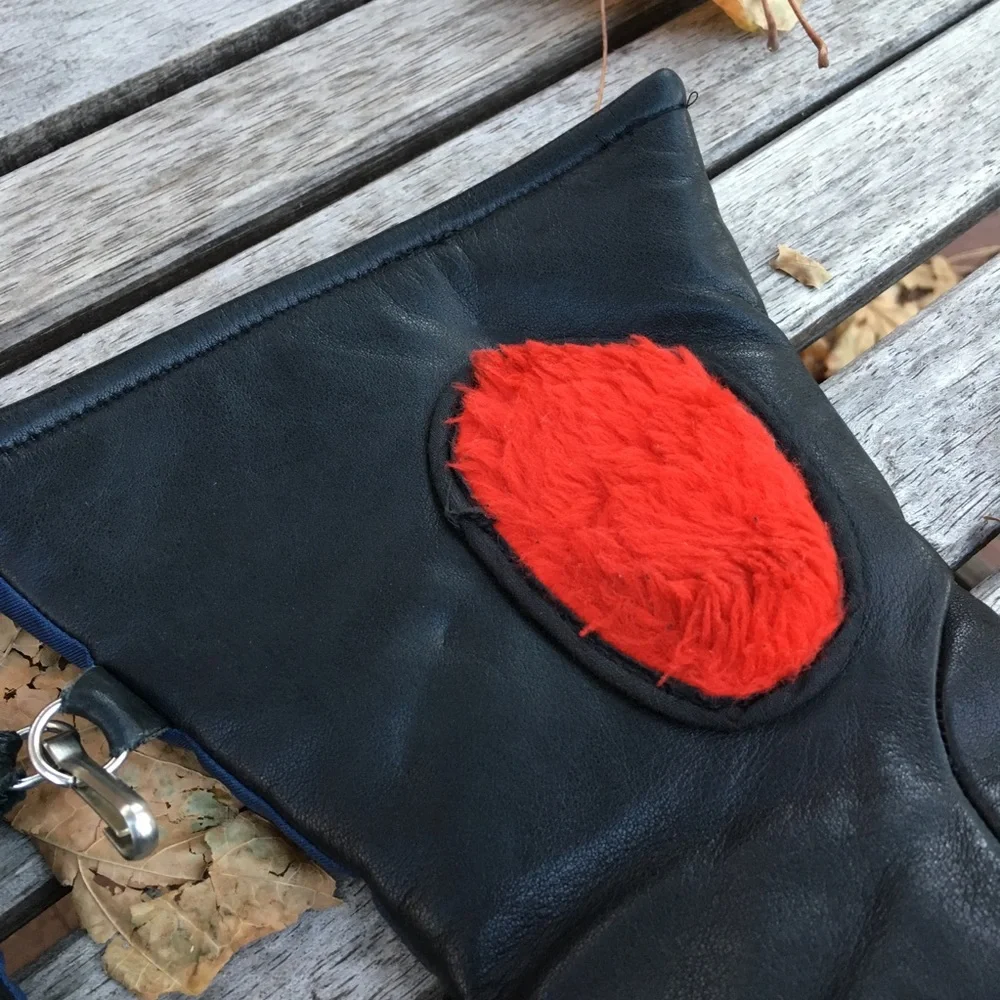Vintage Red & Blue Mittens Ladies Large